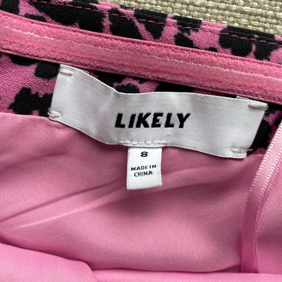Likely Dress pink animal print size 8 - Picture 7 of 8